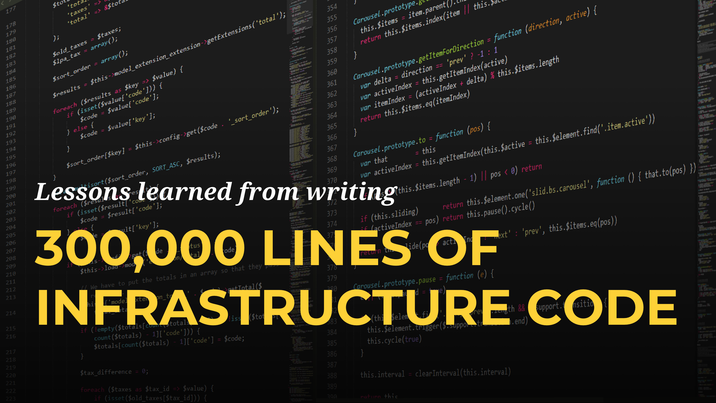 Код инфраструктуры: 5 уроков из 300 000 строк