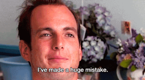 The 'I've made a huge mistake' meme GIF featuring Gob Bluth from Arrested Development.