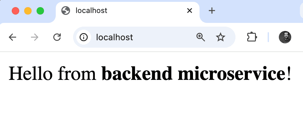 The HTML response from the frontend
